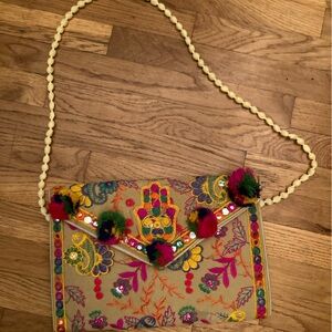 Bohemian style iPad/small laptop purse
